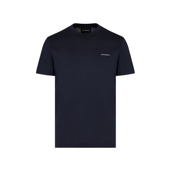 Emporio Armani T-shirt T-shirt Uomo con scritta piccola Blu - Francavilla Moda